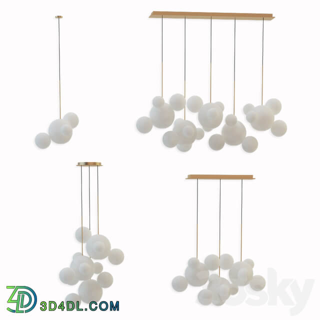 Giopato coombes chandelier milk set Pendant light 3D Models