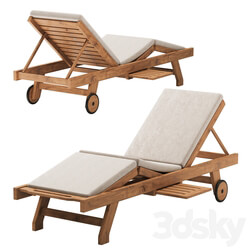 Other soft seating Cyan Teak Furniture Luxury Sun Lounger with cushion 