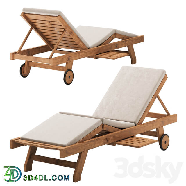 Other soft seating Cyan Teak Furniture Luxury Sun Lounger with cushion