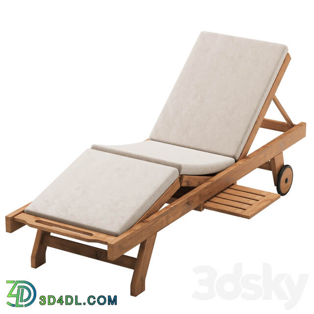 Other soft seating Cyan Teak Furniture Luxury Sun Lounger with cushion