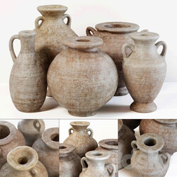 Dishes old history n1 Old clay jugs 