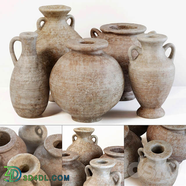 Dishes old history n1 Old clay jugs