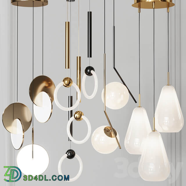 Four Pendant Lights amazing set vol. 24 Pendant light 3D Models