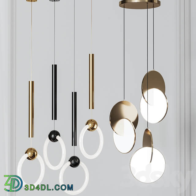 Four Pendant Lights amazing set vol. 24 Pendant light 3D Models