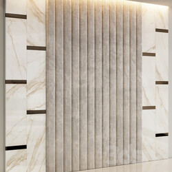 3D panel Beige Etoile de Rex marble headboard 