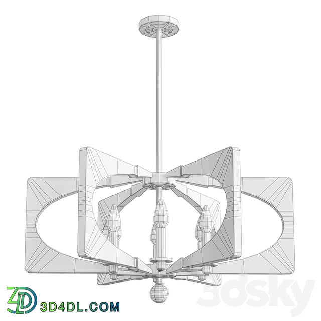 Alscar Driftwood Gray 6 Light Chandelier by Kichler Pendant light 3D Models