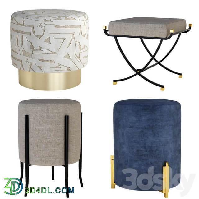 Arteriors Ottomans Set