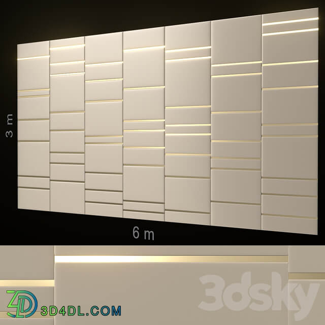 Soft wall panels 264 3D Models