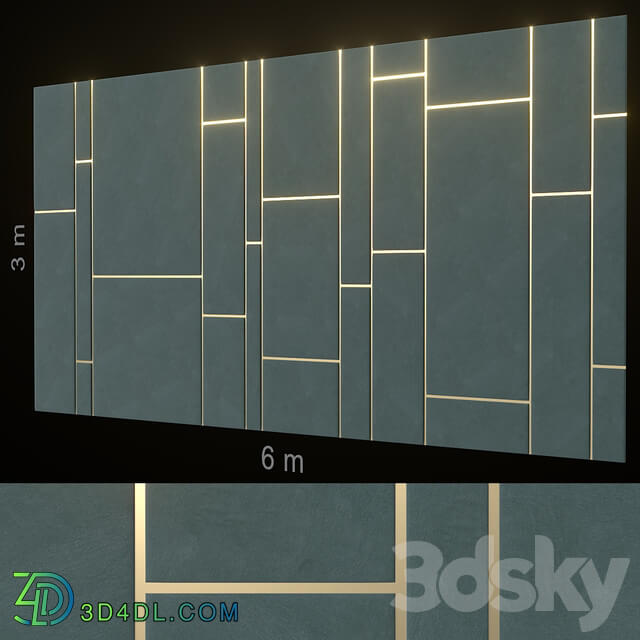 Soft wall panels 264 3D Models