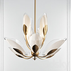 Blossom Gold Leaf 12 Light Chandelier by Hudson Valley Pendant light 3D Models 