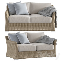 Lavita Outdoor Savannah Outdoor Wicker Two Seater Sofa 