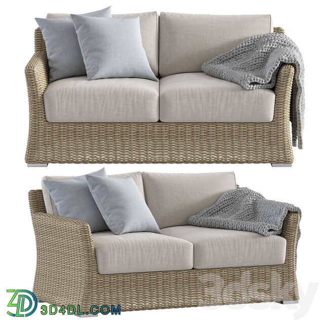 Lavita Outdoor Savannah Outdoor Wicker Two Seater Sofa