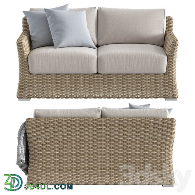 Lavita Outdoor Savannah Outdoor Wicker Two Seater Sofa