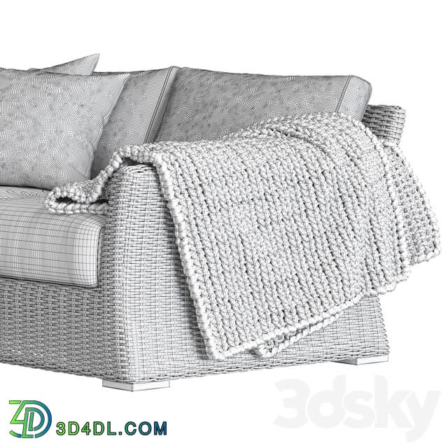 Lavita Outdoor Savannah Outdoor Wicker Two Seater Sofa