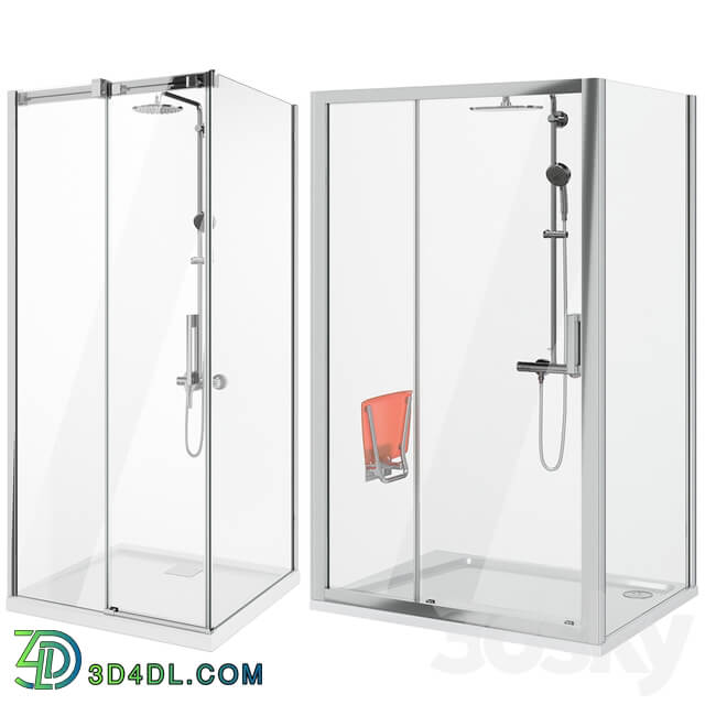 Set of shower cabins Ravak and Radaway set 89