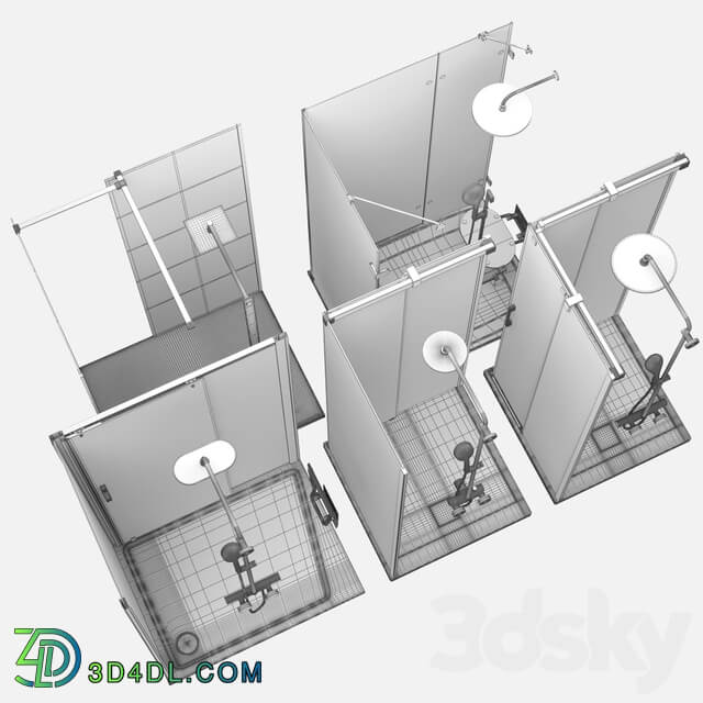 Set of shower cabins Ravak and Radaway set 89