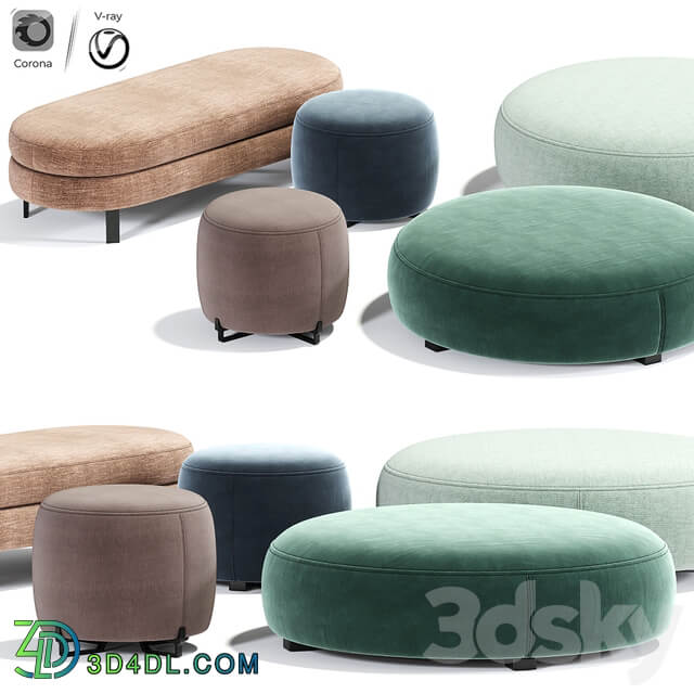 Poliform New York Pouf Round