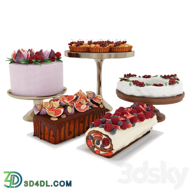 Fruit berry cake collection 3