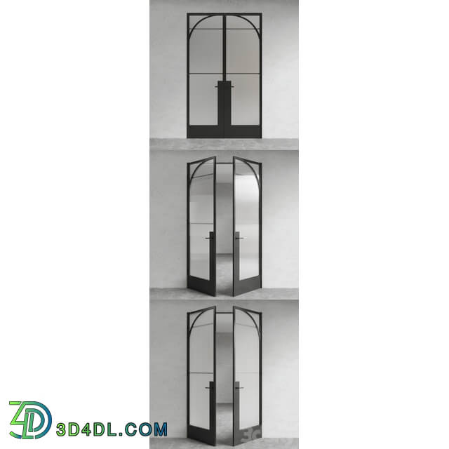 Steel door. 2 glass options