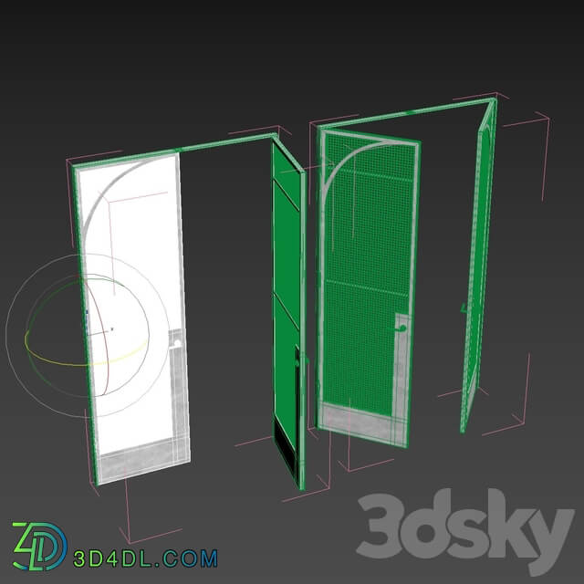 Steel door. 2 glass options