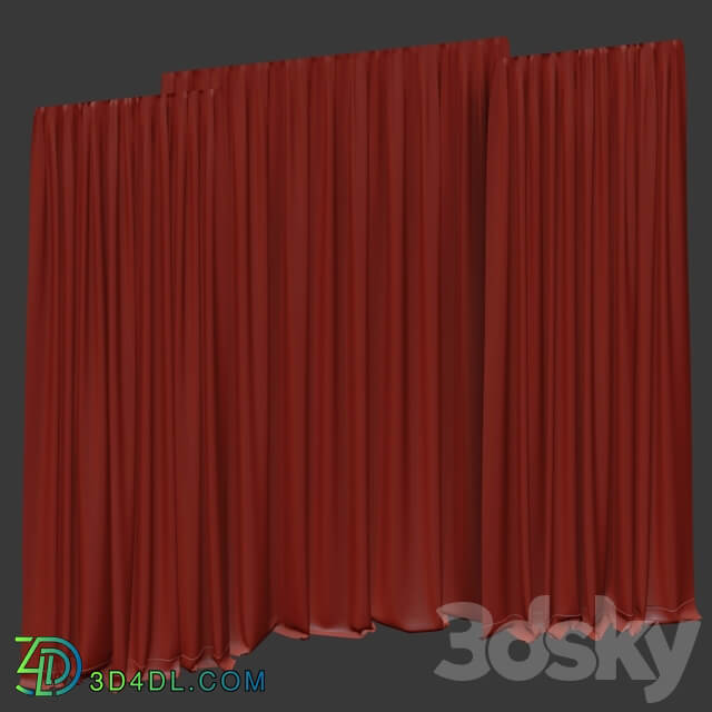 Brown curtains in two colors with tulle.