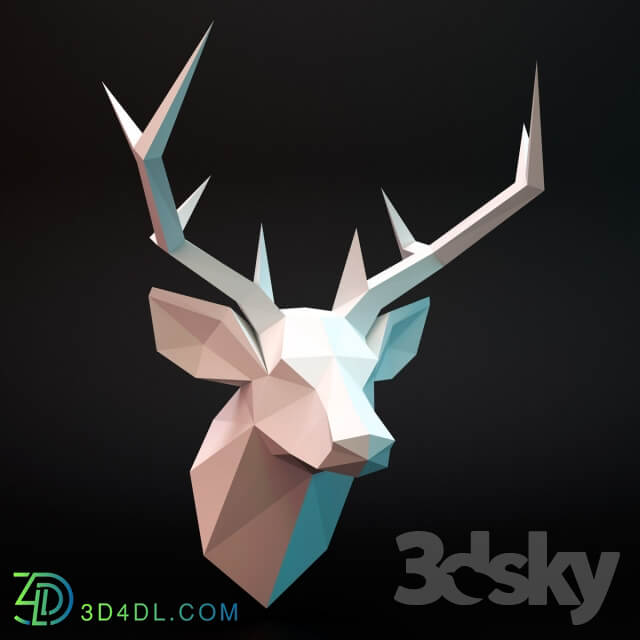 Other decorative objects deer head lowpoly