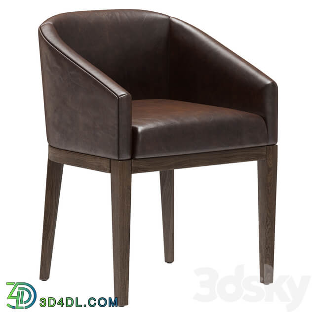 Restoration Hardware Morgan Barrelback Slope Leather Armchair