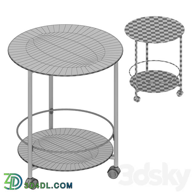 GIBSON ROLLING END TABLE 3D Models