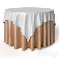 Round Tablecloth Oriental Restaurant 