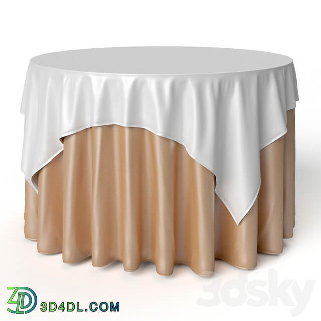 Round Tablecloth Oriental Restaurant