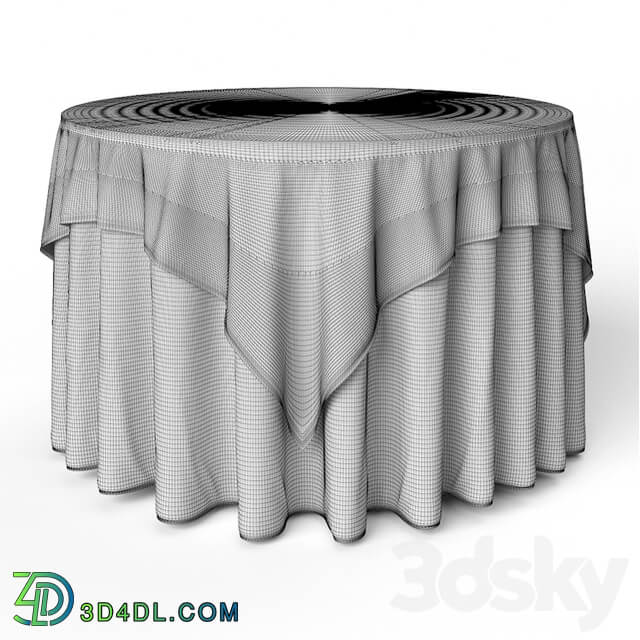 Round Tablecloth Oriental Restaurant