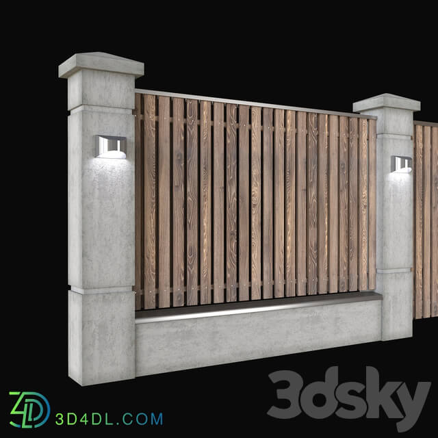 Wooden fence with gate