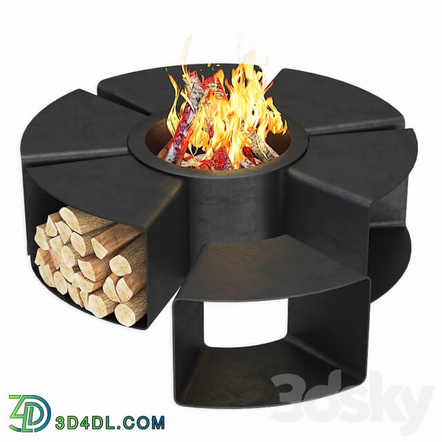 Barbecue and grill Modern Outdoor Fire Pits