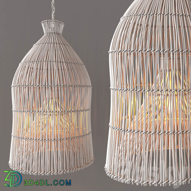 Chandelier Indonesian Fishing Baskets by Restoration Hardware