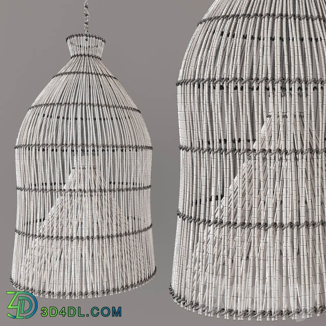 Chandelier Indonesian Fishing Baskets by Restoration Hardware