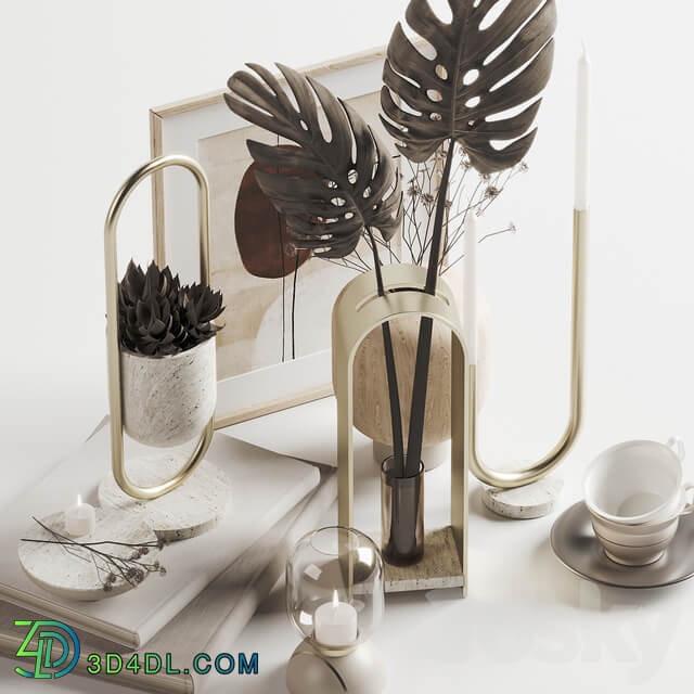 Decoration Set 002 Arche Collection Hauri Candleholder by Peca