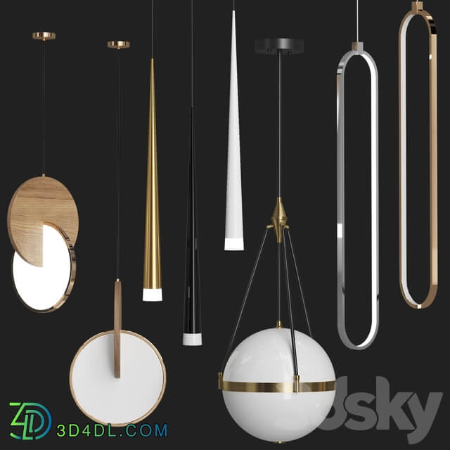 4 Pendants by Lampatron Pendant light 3D Models