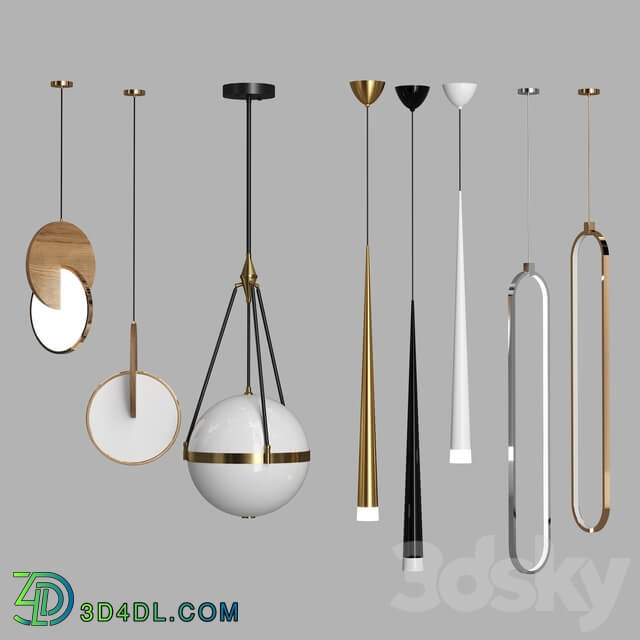 4 Pendants by Lampatron Pendant light 3D Models