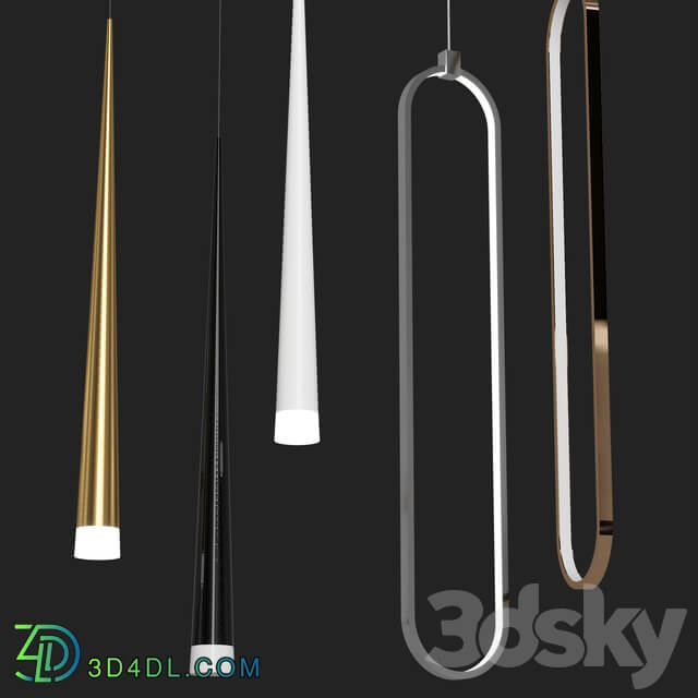 4 Pendants by Lampatron Pendant light 3D Models