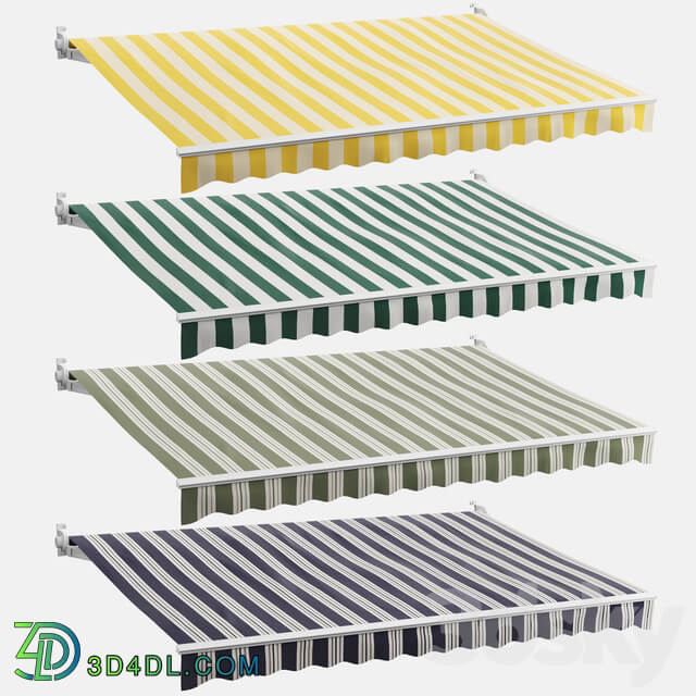 Awning set 3 striped 