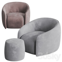 My Home Collection Baloo Armchair and Pouf 