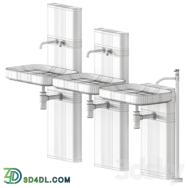 Agape Petra Pedestal Washbasin