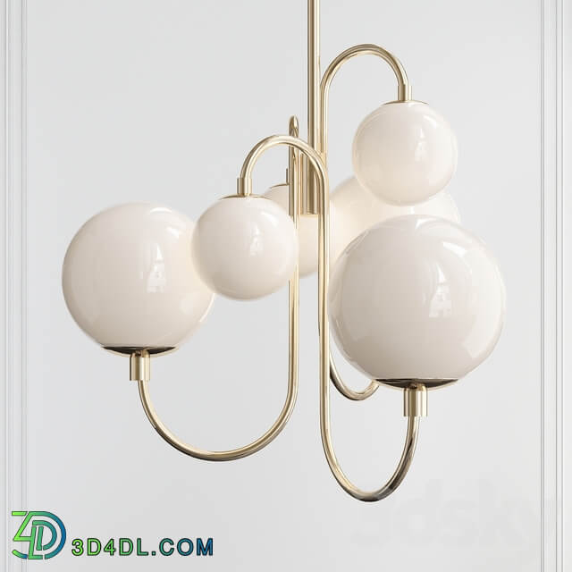 Pelle Chandelier Gooseneck West Elm Pendant light 3D Models