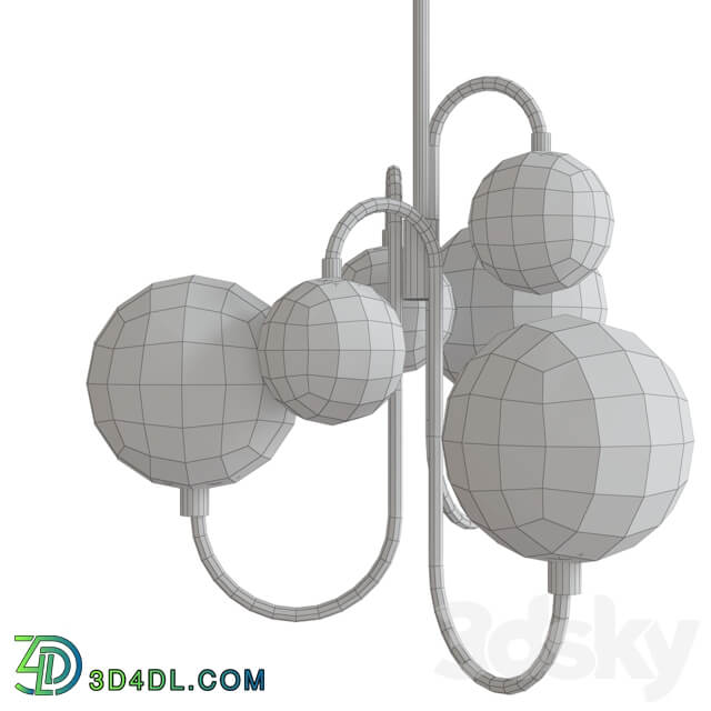 Pelle Chandelier Gooseneck West Elm Pendant light 3D Models