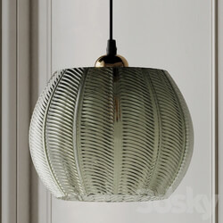 Louis Green Glass Pendant Light from Beaumonde Pendant light 3D Models 