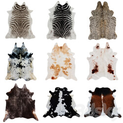 Four rugs from animal skins 08 