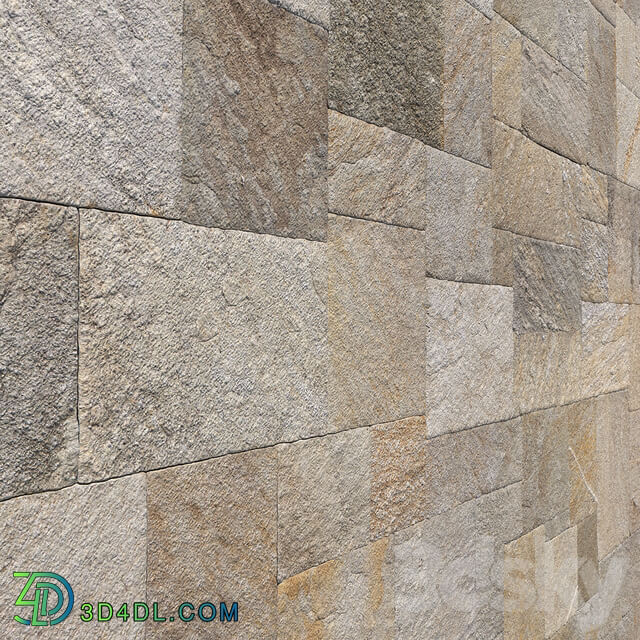 Mix Travertine French Pattern Stone Wall Floor 6K High Resolution Tileable