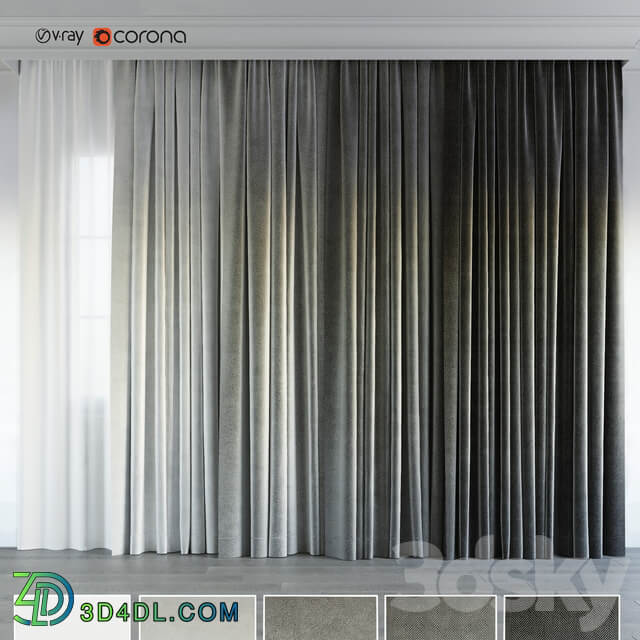 gray gradient curtain.