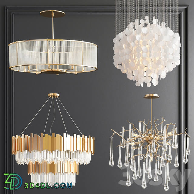 Four Exclusive Chandelier Collection 66 Pendant light 3D Models