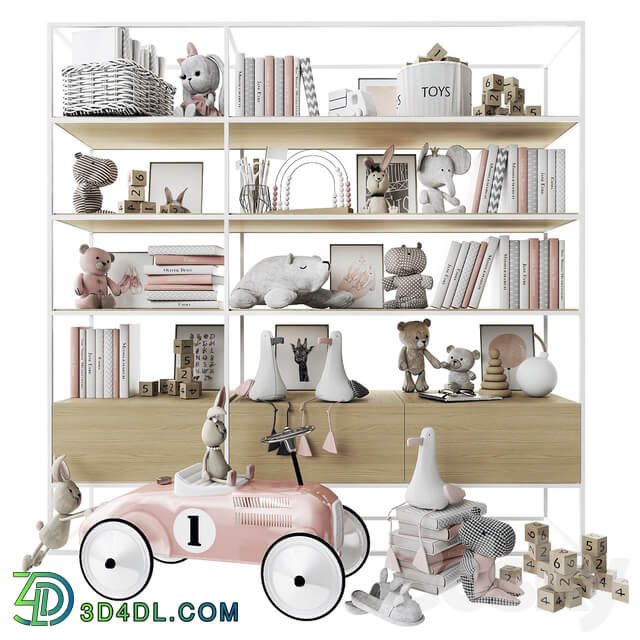 Miscellaneous Rack with toys and books 2